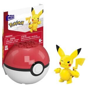 Mega Construx Pokemon Evergreen Poke Ball Pikachu Translucent Sealed Kid Toy NEW